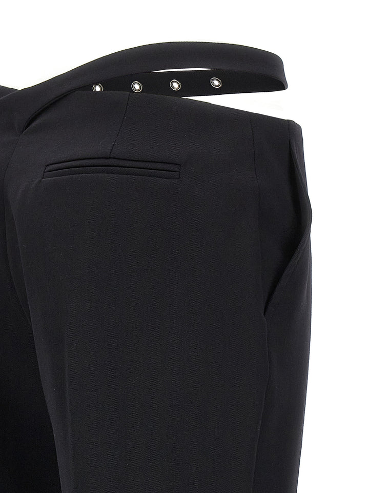The Attico Black Virgin Wool Dress Pants