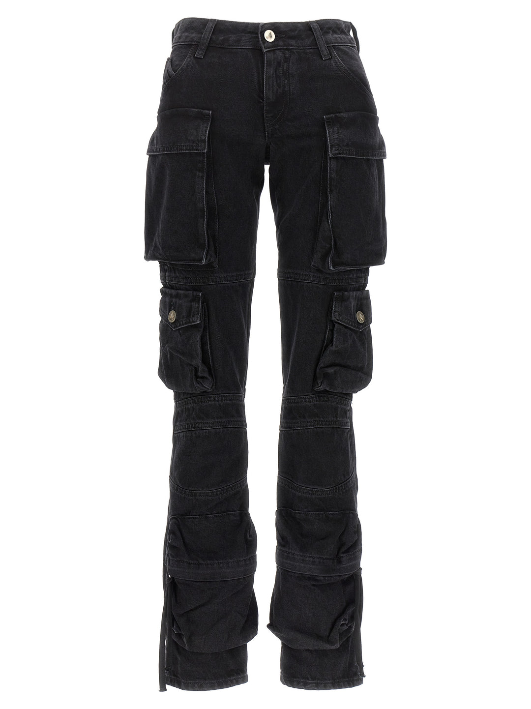 The Attico Black Cotton Cargo Pants