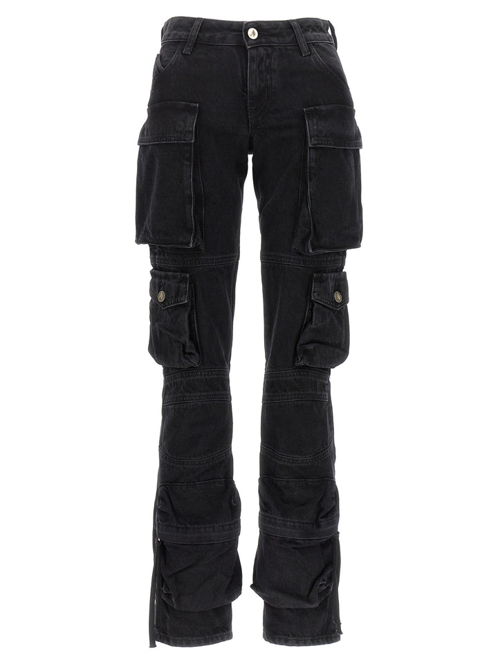 The Attico Black Cotton Cargo Pants