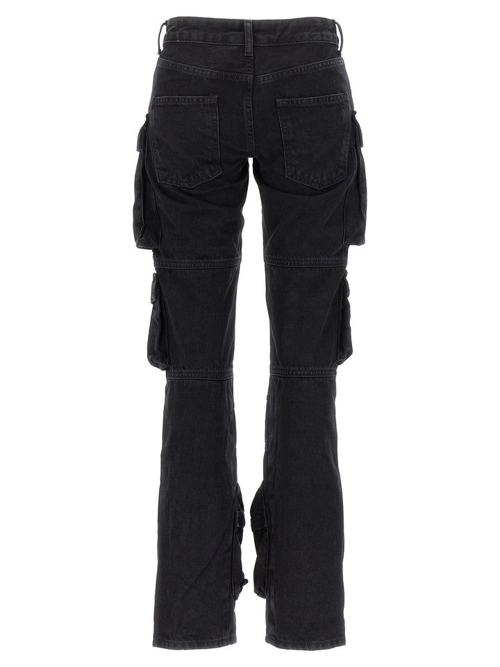 The Attico Black Cotton Cargo Pants