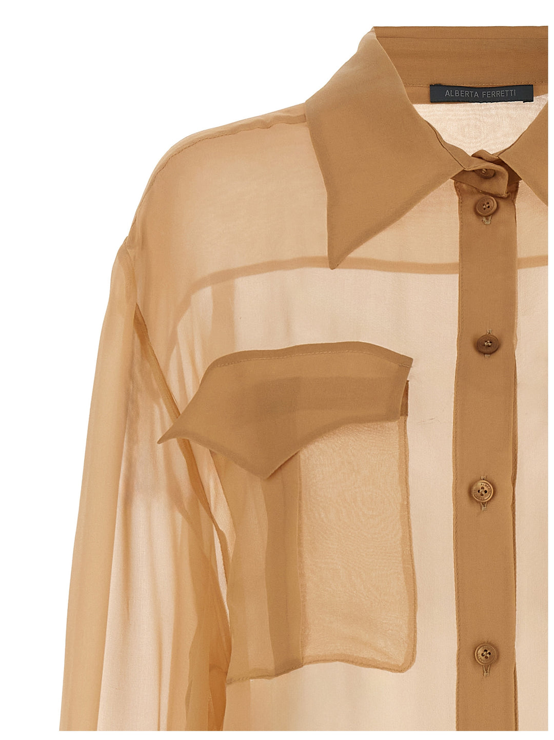 Alberta Ferretti - Beige Silk Blouse