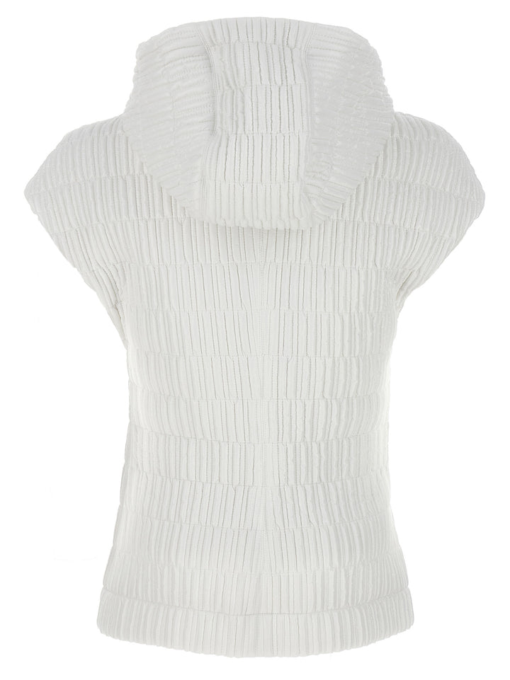 Ferragamo White Polyamide Sleeveless Jacket
