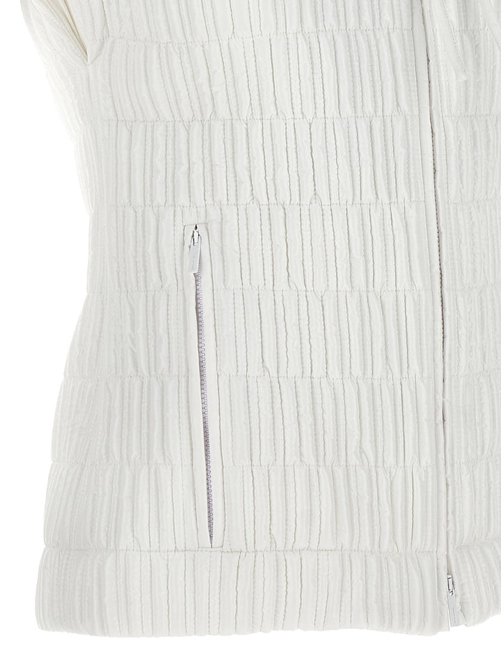 Ferragamo White Polyamide Sleeveless Jacket