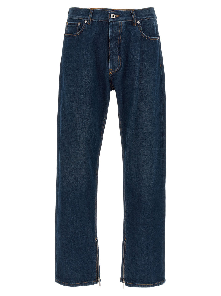 Off-White Blue Cotton Jeans Denim