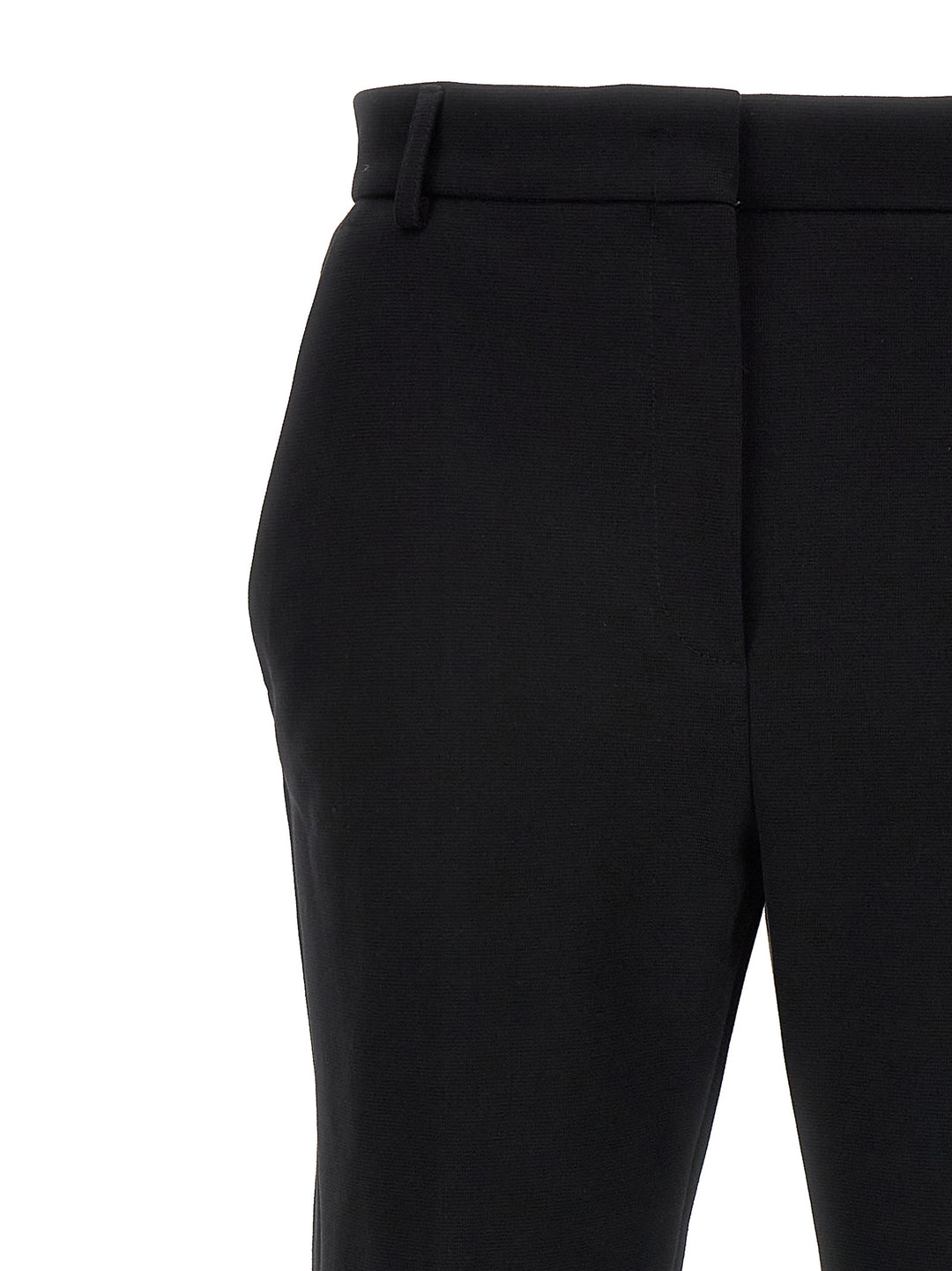 Sportmax Black Cotton Casual Pants