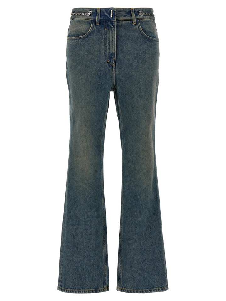 Givenchy Blue Cotton Bootcut Jeans