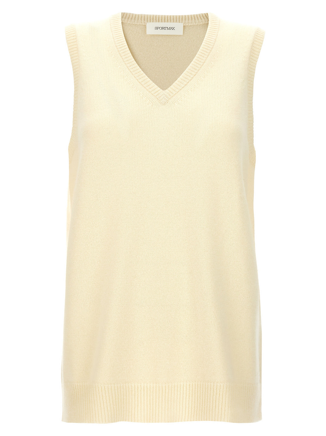 Sportmax Bicolor Wool Sleeveless Jacket