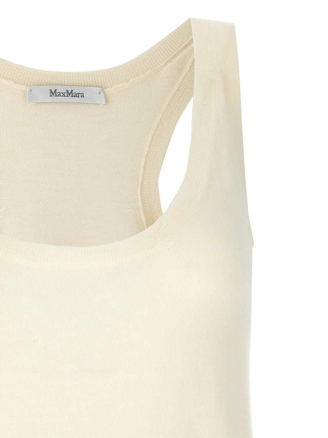 Max Mara White Cashmere Tank Tops