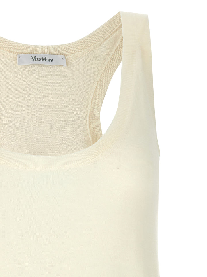 Max Mara White Cashmere Tank Tops