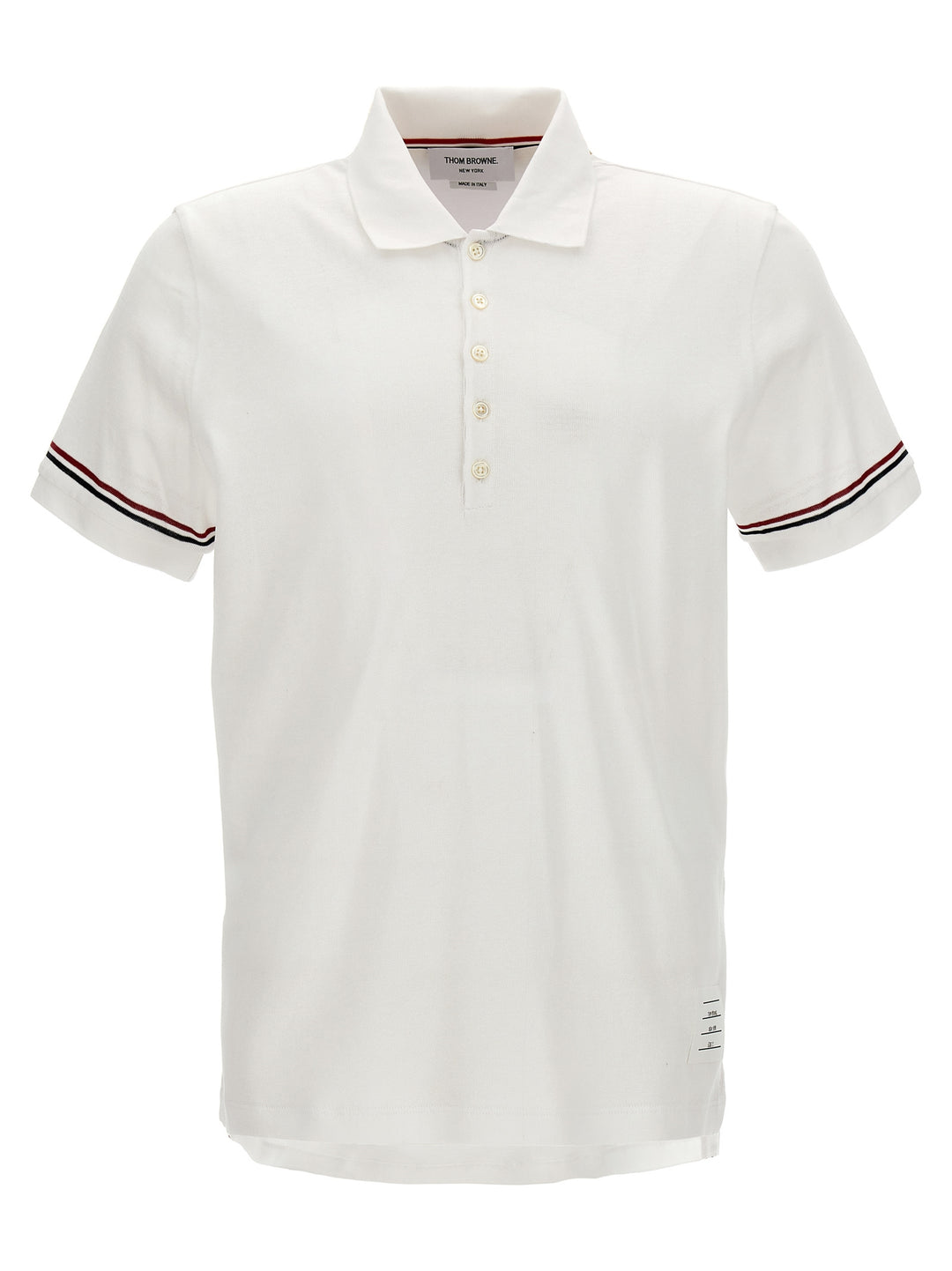 Thom Browne White Cotton Polo Shirt