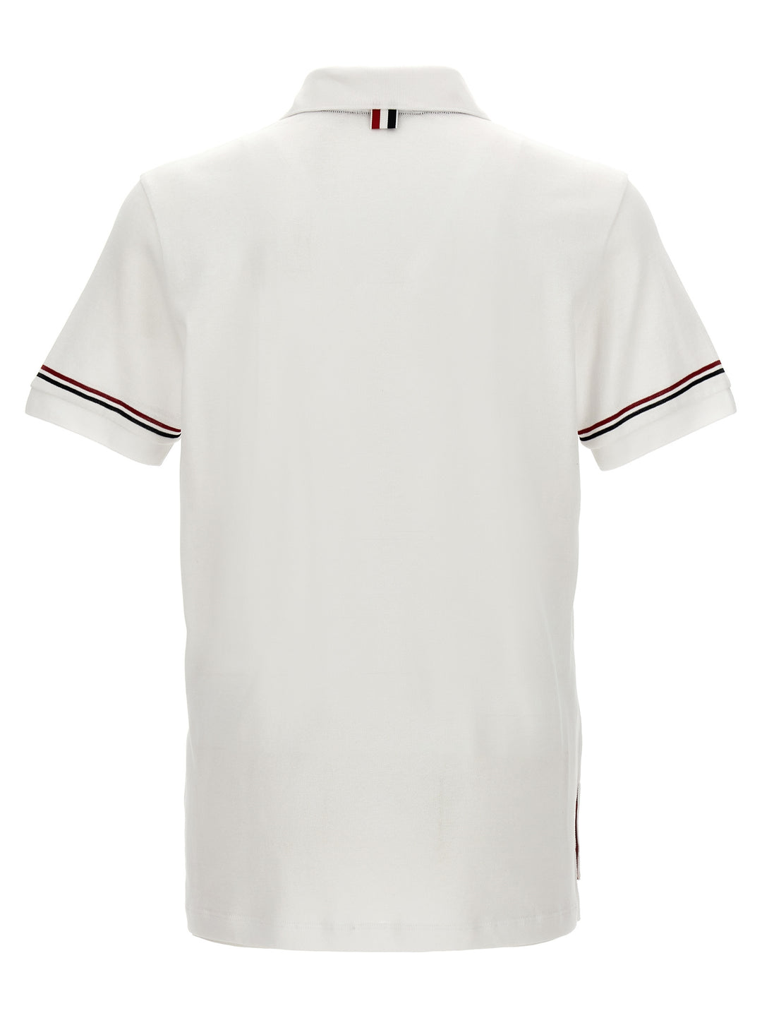 Thom Browne White Cotton Polo Shirt