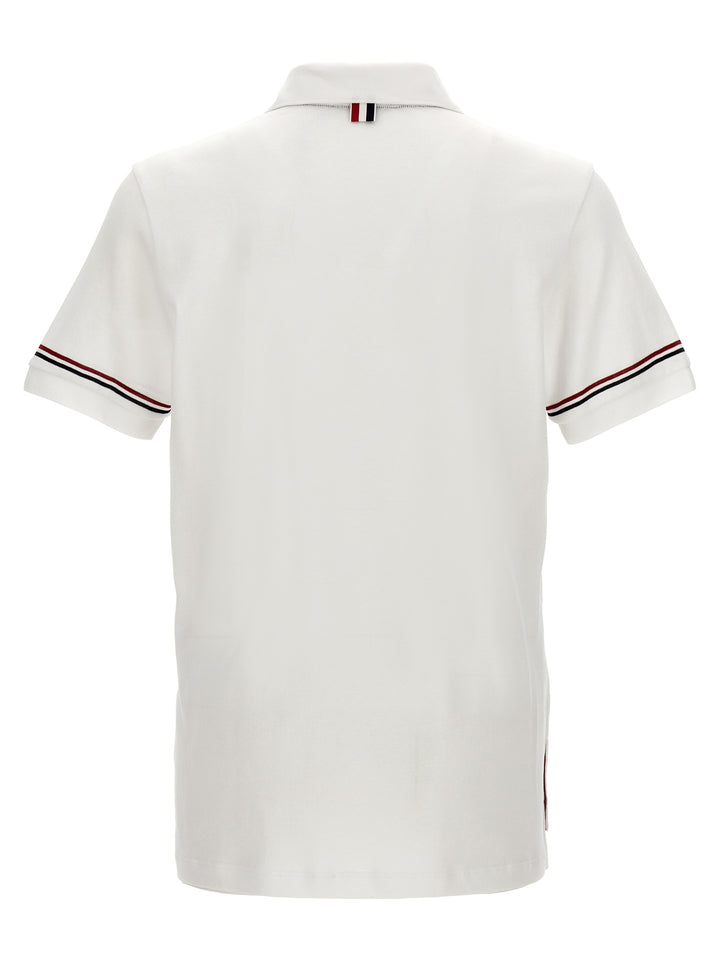 Thom Browne White Cotton Polo Shirt