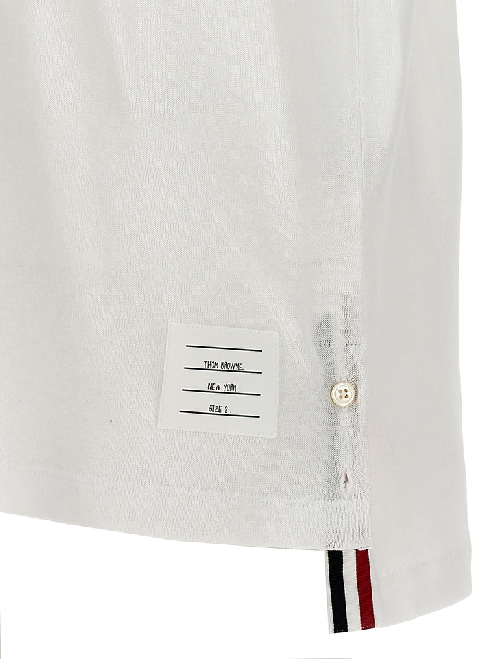 Thom Browne White Cotton Polo Shirt