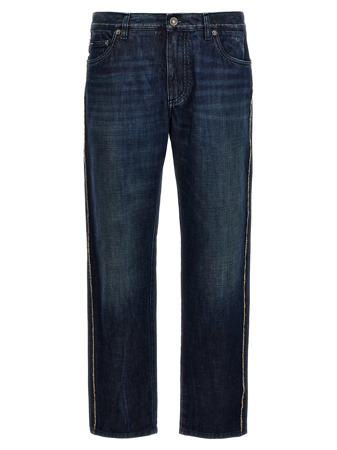 Dolce &amp; Gabbana Blue Cotton Skinny Jeans