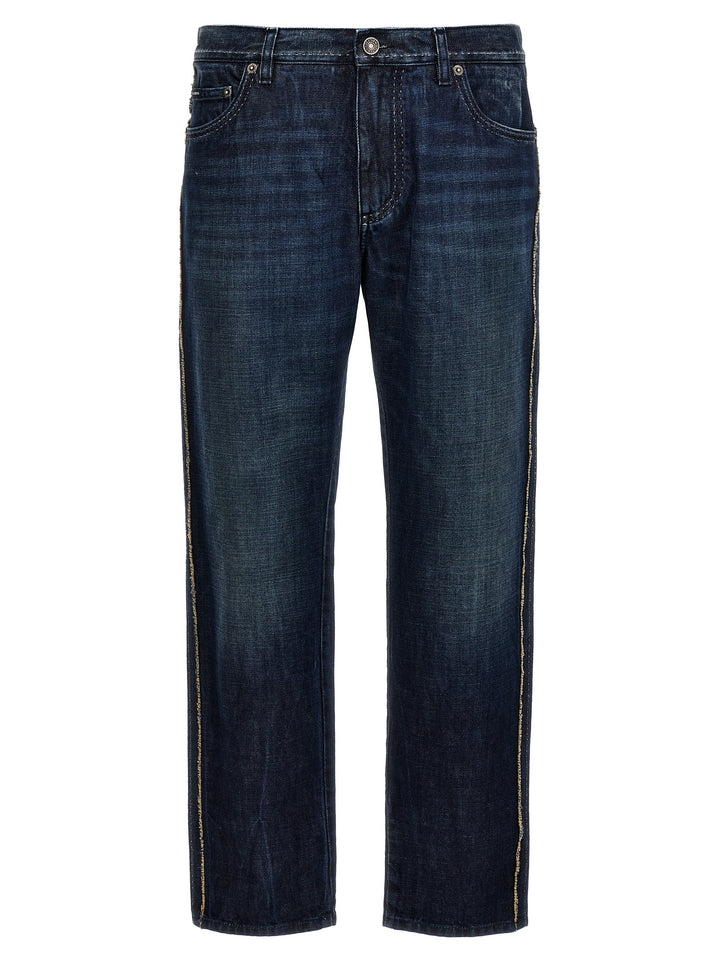 Dolce &amp; Gabbana Blue Cotton Skinny Jeans