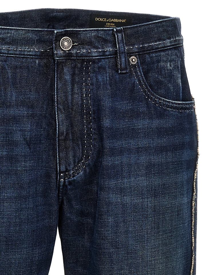 Dolce &amp; Gabbana Blue Cotton Skinny Jeans