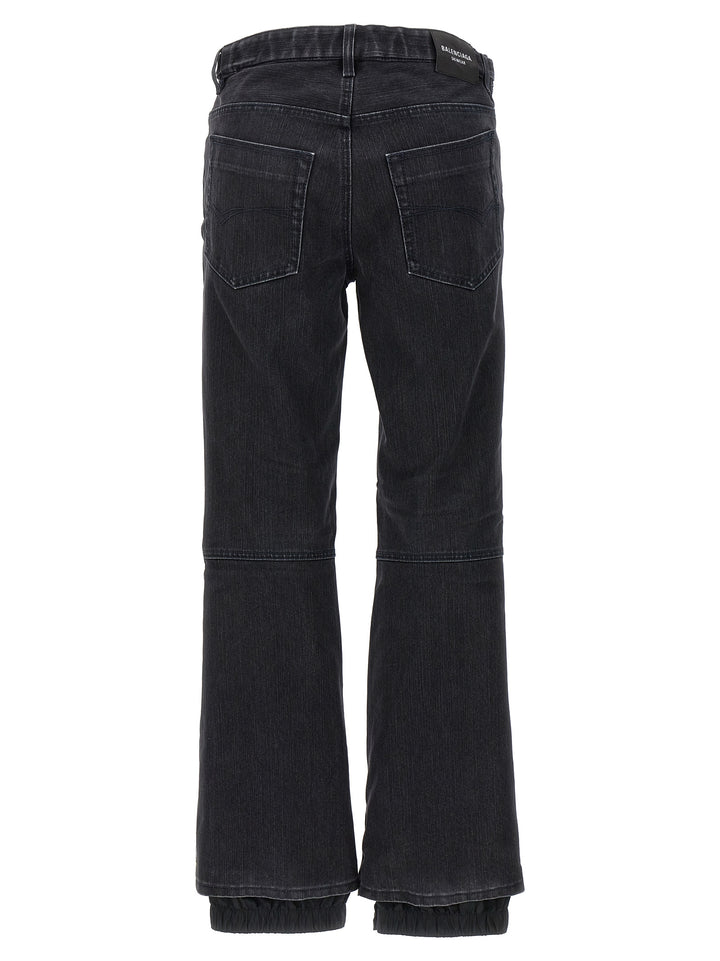 Balenciaga Black Cotton Flared Jeans
