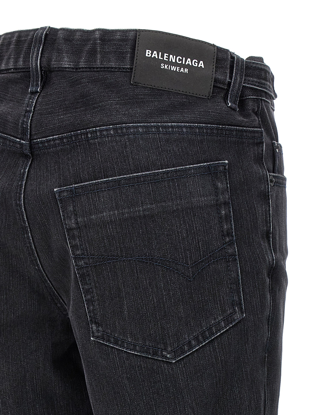 Balenciaga Black Cotton Flared Jeans