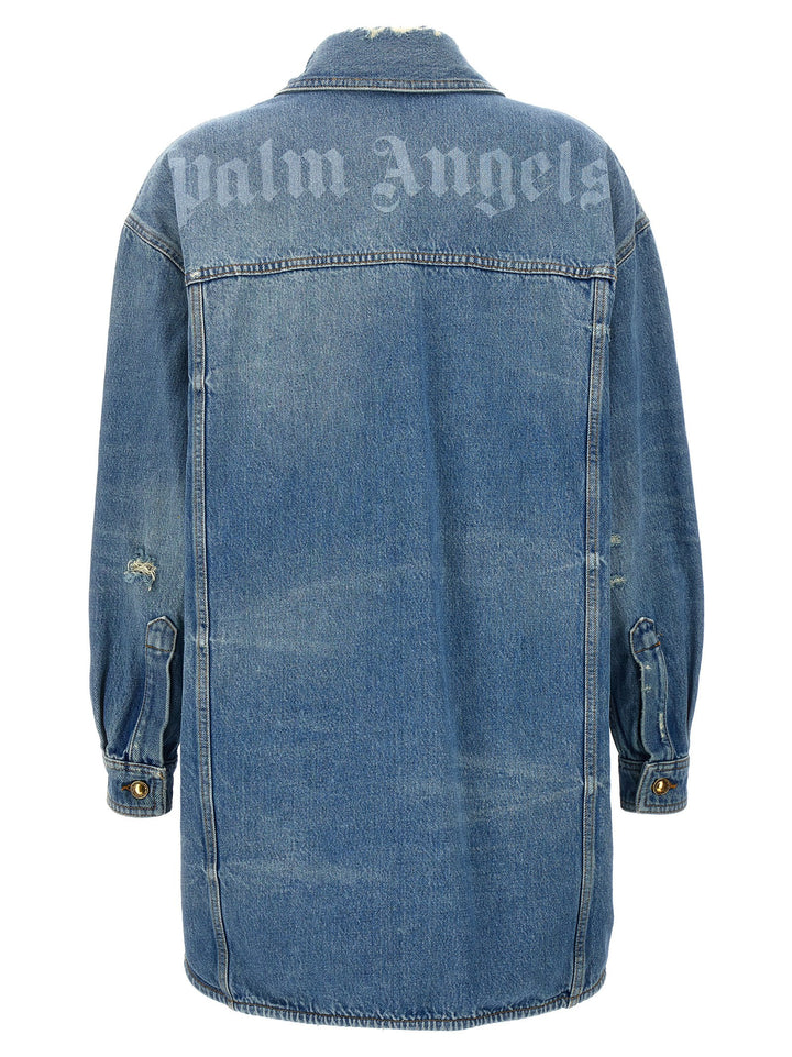 Palm Angels Blue Cotton Denim Jacket