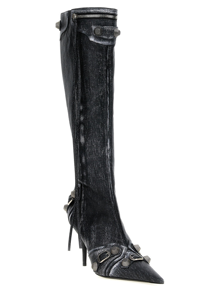 Balenciaga Black Lamb Leather Over The Knee