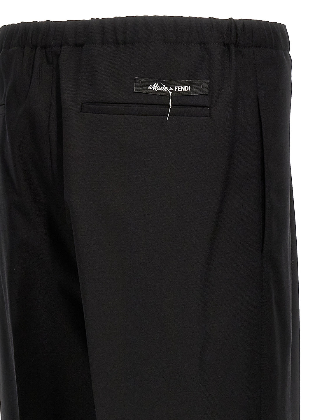 Fendi Black Virgin Wool Dress Pants