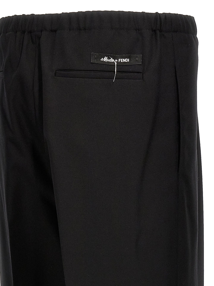 Fendi Black Virgin Wool Dress Pants