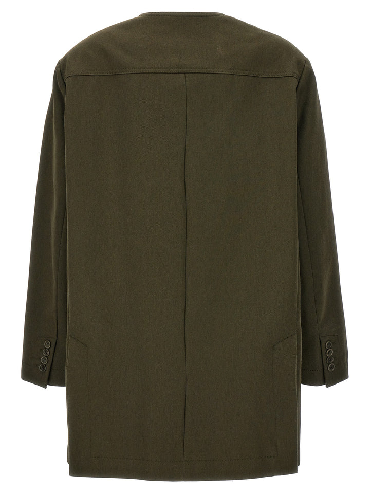 Max Mara Bicolor Cotton Full-Length Jacket