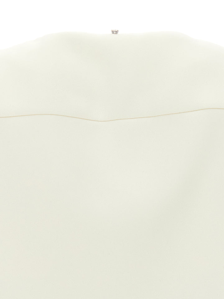 Sportmax White Polyester Full-Length Jacket