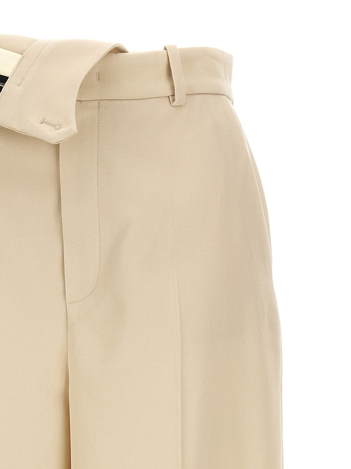 Fendi Beige Wool Casual Pants