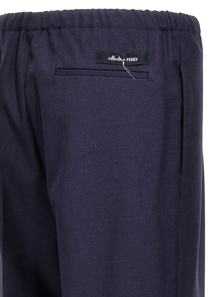 Fendi Blue Virgin Wool Pants