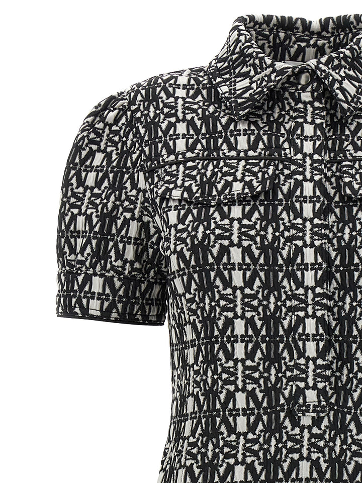 Max Mara Bicolor Polyester Short Dress