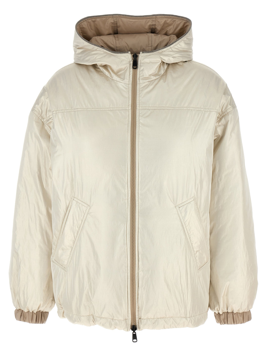 Brunello Cucinelli Beige Polyester Full-Length Jacket