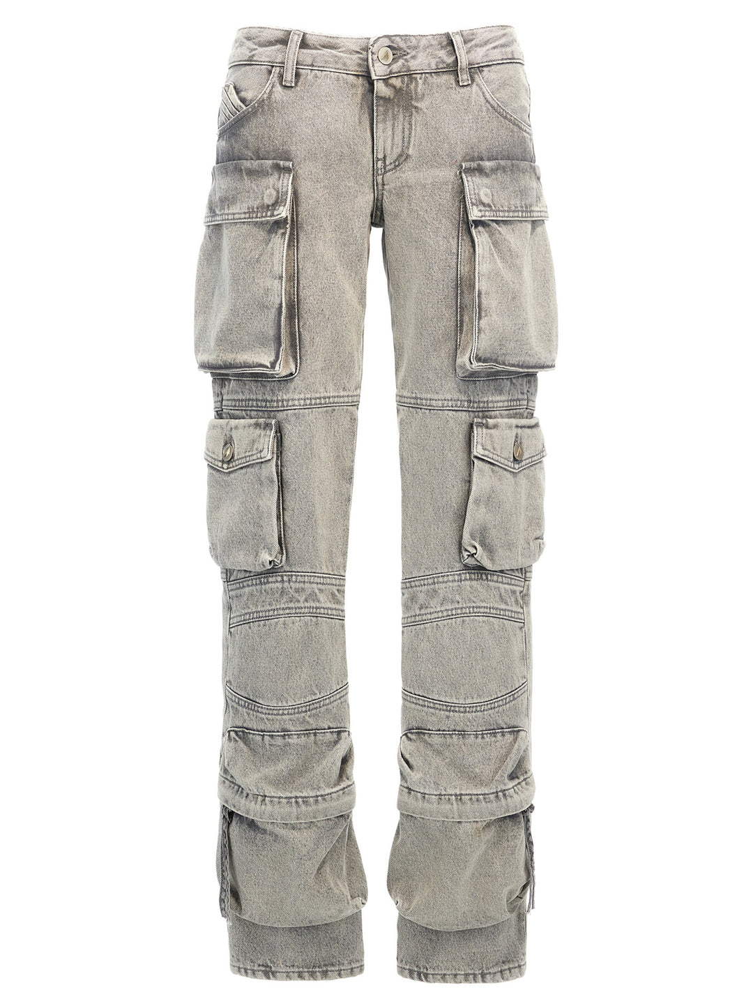 The Attico Gray Cotton Cargo Pants