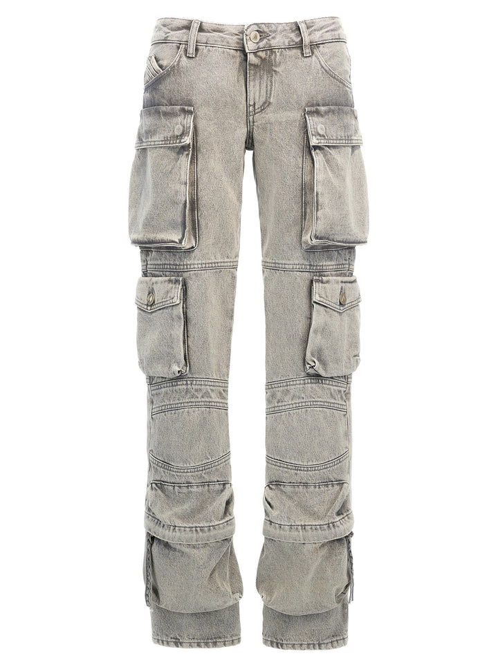 The Attico Gray Cotton Cargo Pants
