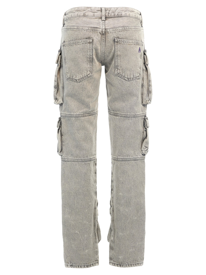 The Attico Gray Cotton Cargo Pants