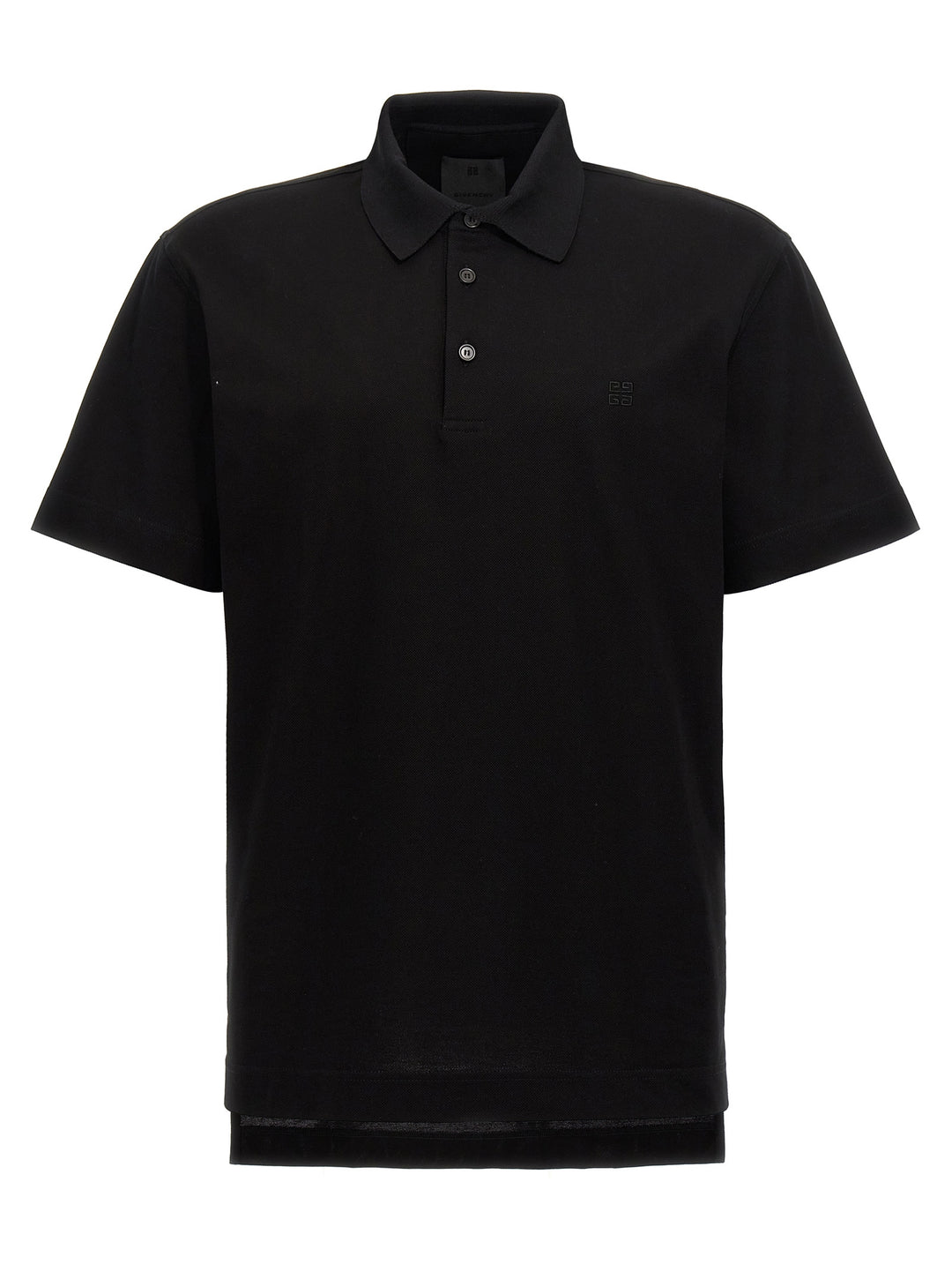 Givenchy Black Cotton Polo Shirt