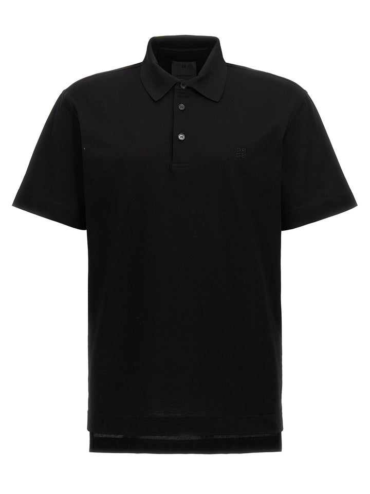 Givenchy Black Cotton Polo Shirt