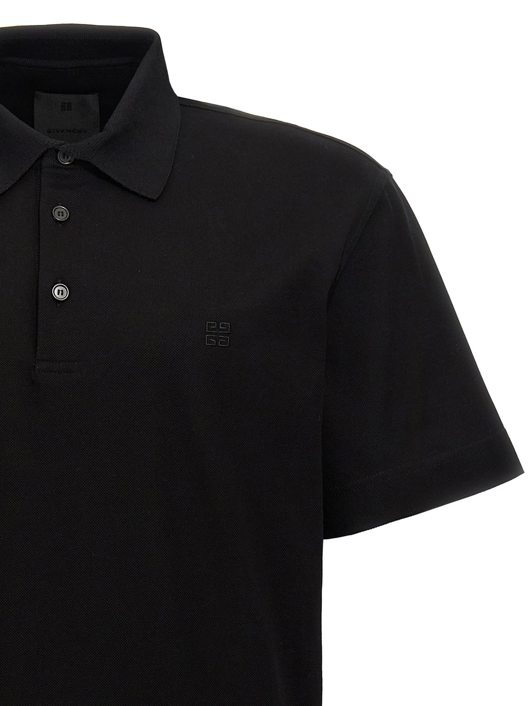 Givenchy Black Cotton Polo Shirt