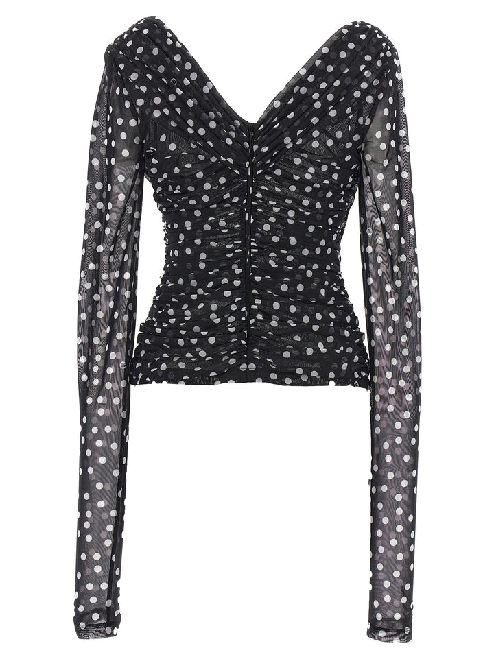 Dolce &amp; Gabbana Bicolor Polyamide Tank Tops