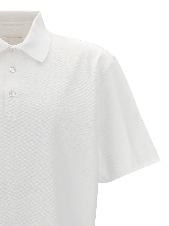 Givenchy White Cotton Polo Shirt