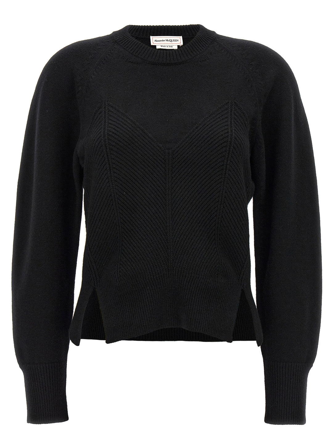Alexander McQueen Black Wool Cardigan