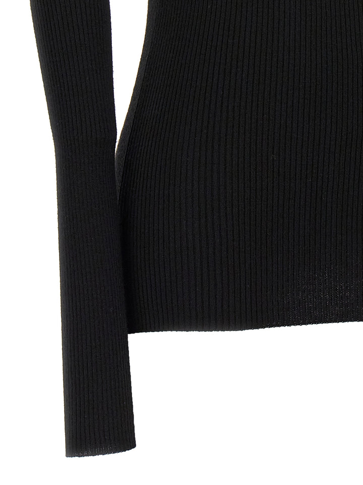 Rick Owens Black Wool Cardigan