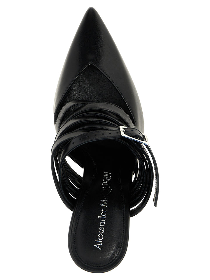 Alexander McQueen Black Cowhide High Heel Pumps