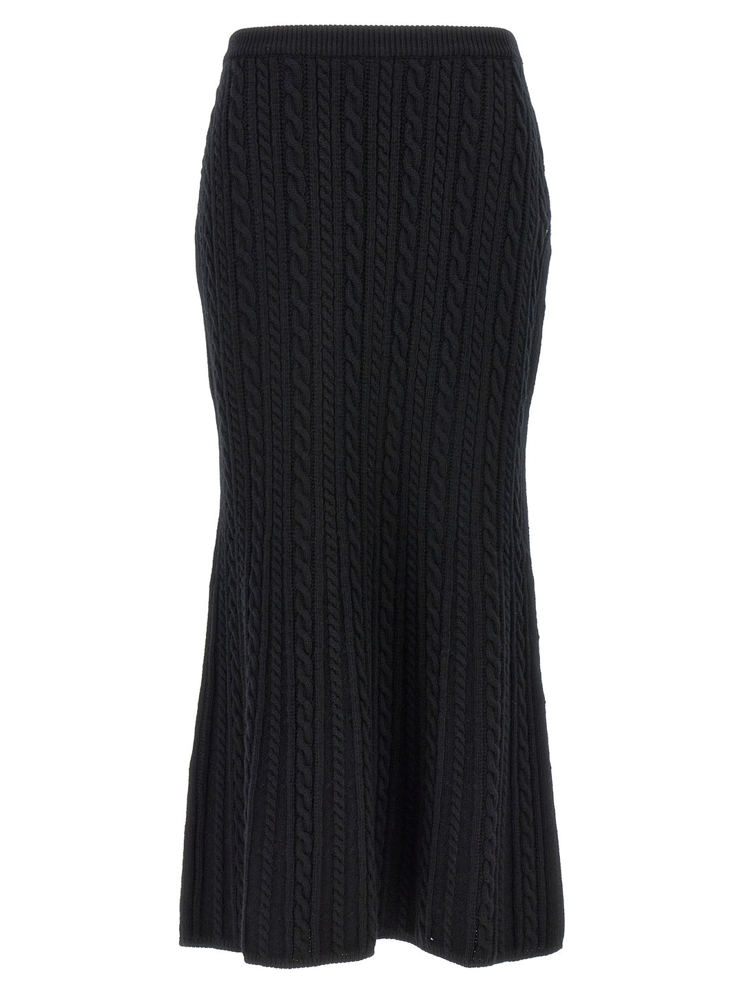 Alessandra Rich Black Wool Mini Skirt
