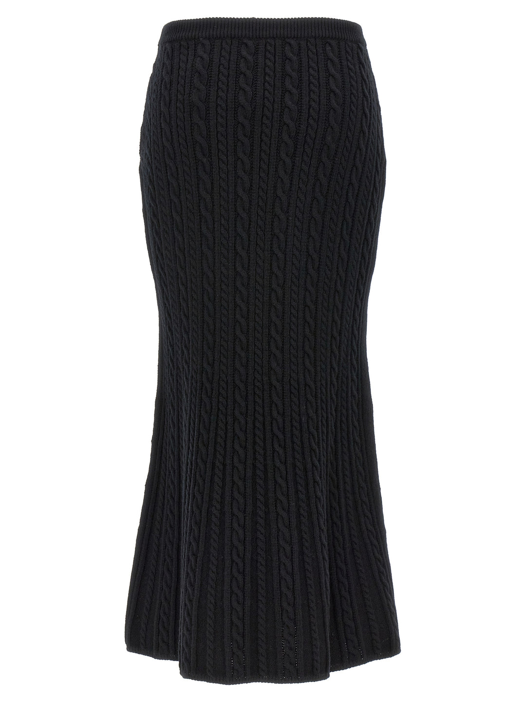 Alessandra Rich Black Wool Mini Skirt