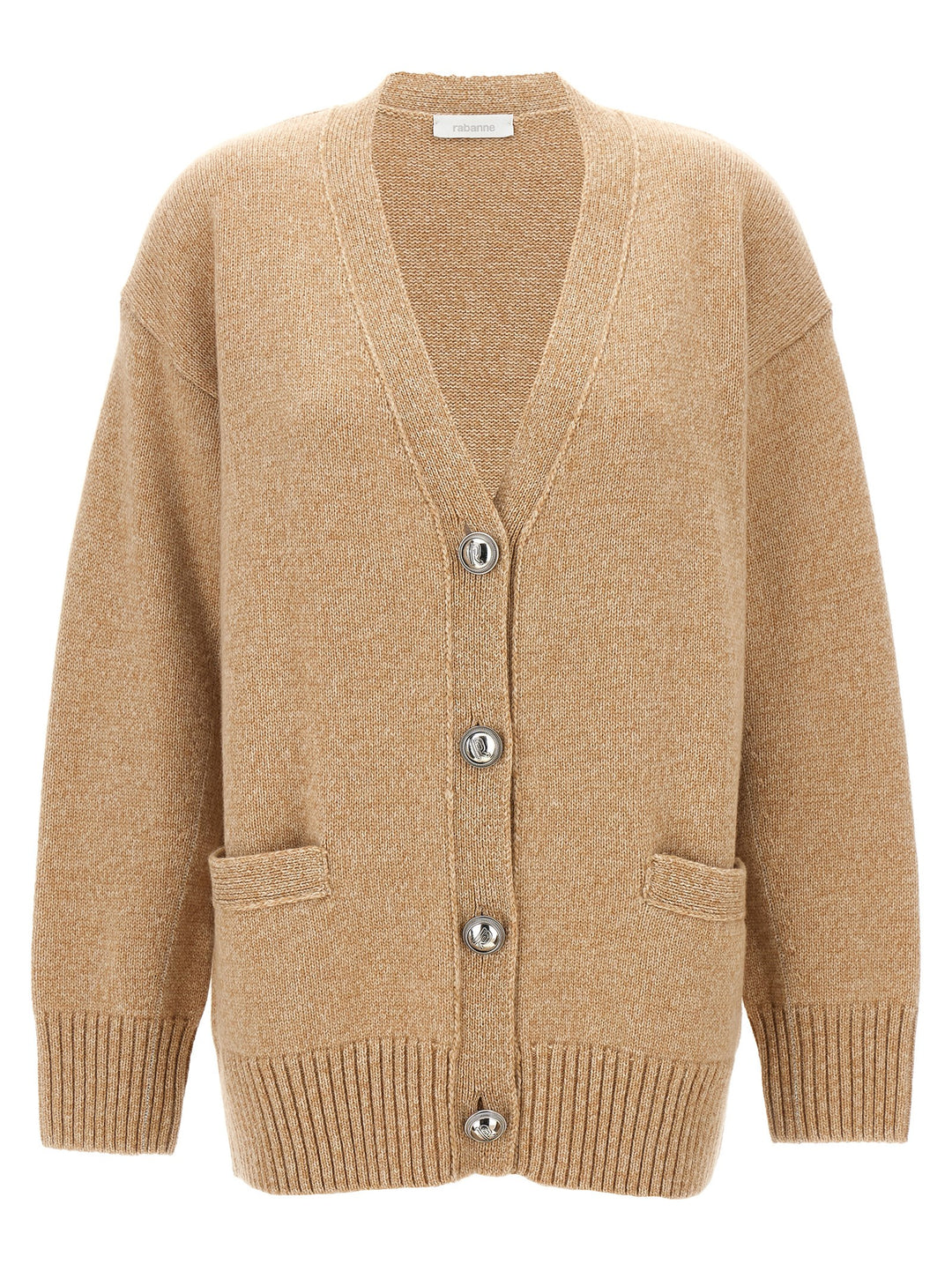Paco Rabanne Beige Wool Cardigan