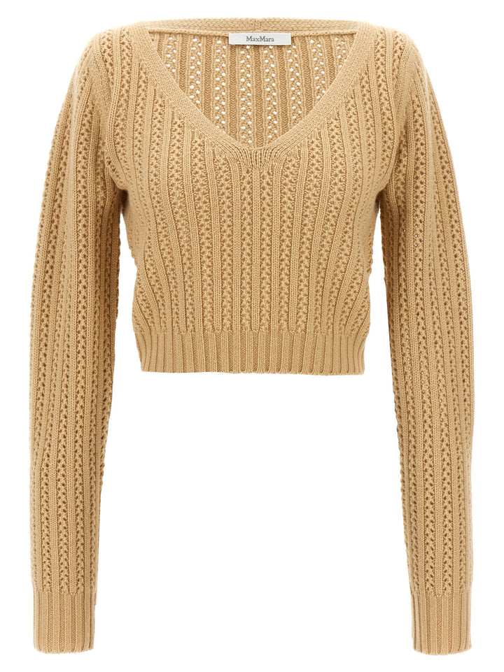 Max Mara Beige Wool Cardigan