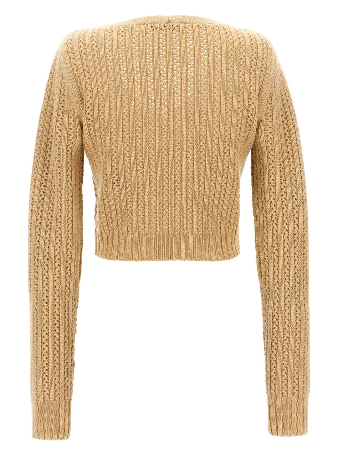 Max Mara Beige Wool Cardigan