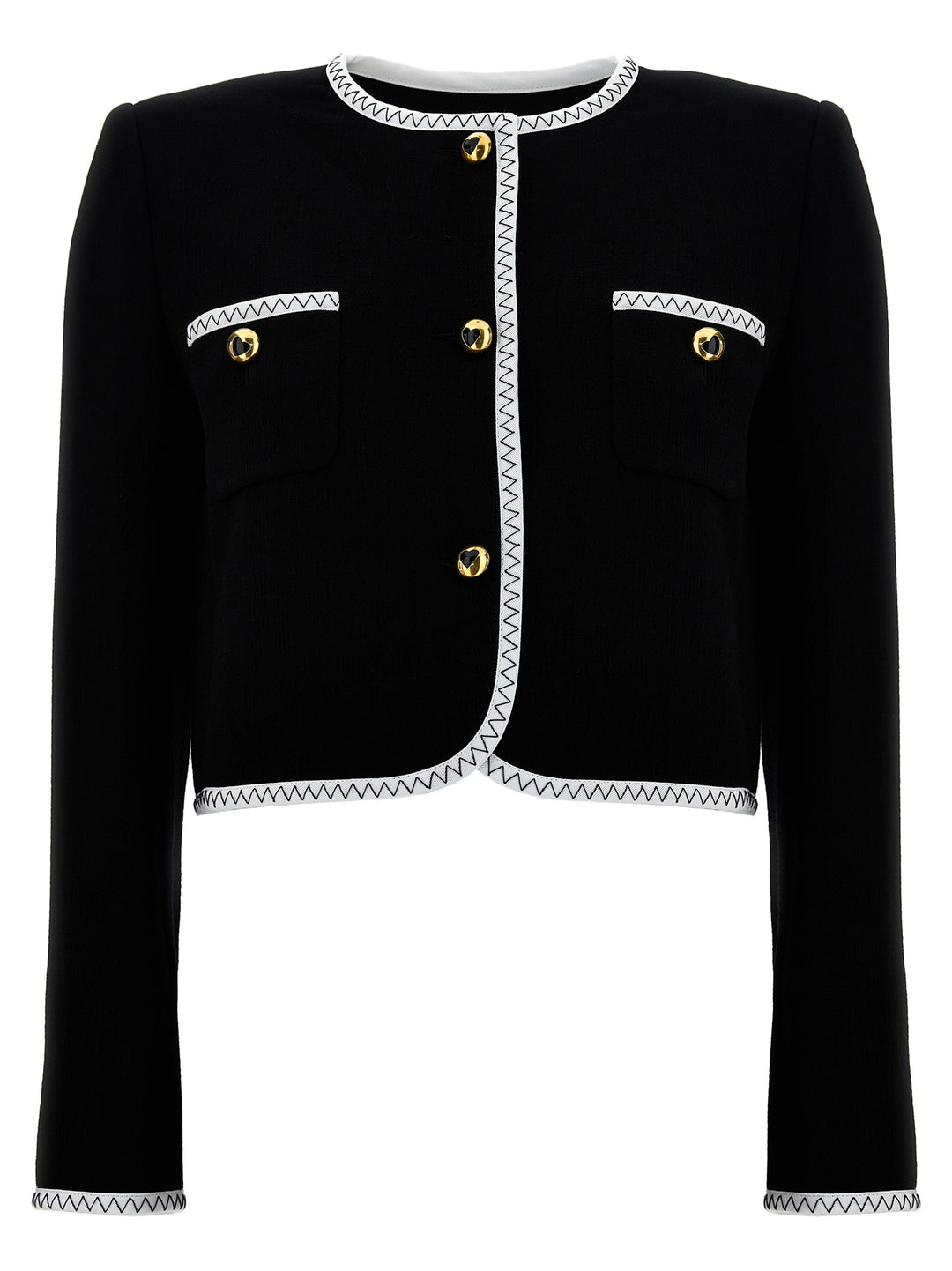 Moschino Bicolor Viscose Full-Length Jacket