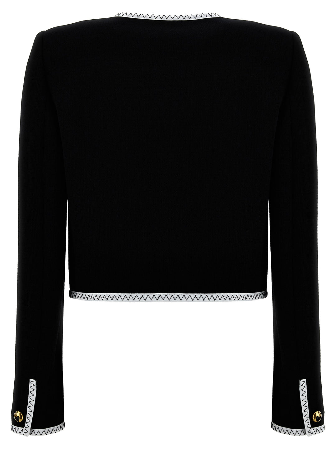 Moschino Bicolor Viscose Full-Length Jacket